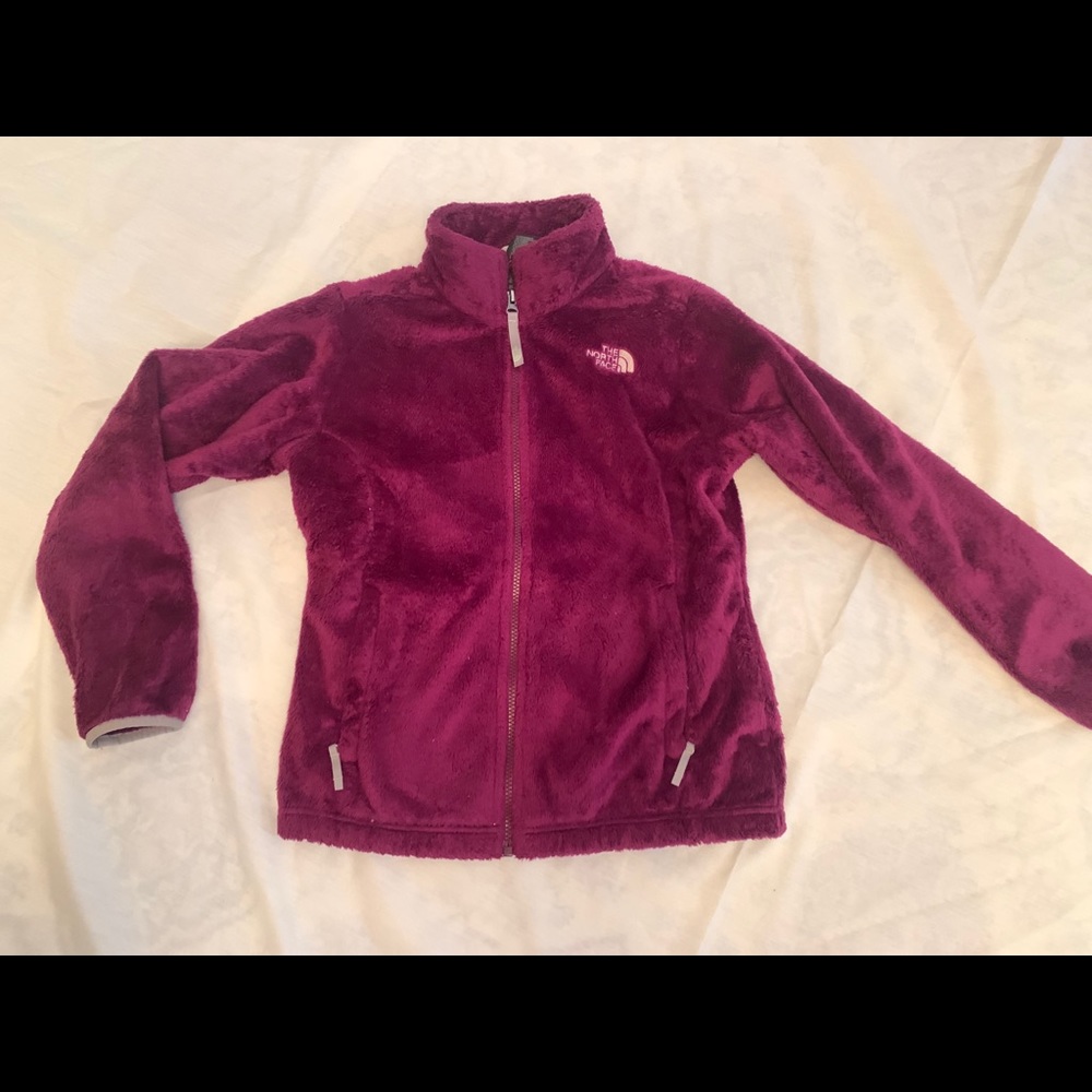 Girls north face fuzzy jacket size 14/16 (large)